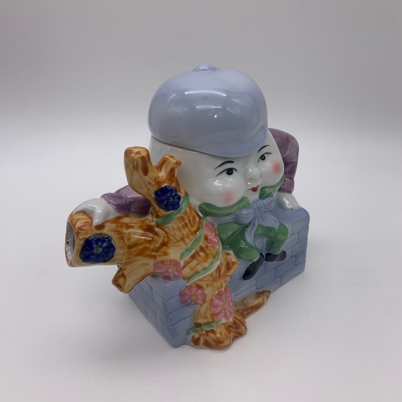 Decorative 16 Oz Humpty Dumpty VTG. Ceramic Teapot With Hat Lid & Handle FEITX - Picture 8 of 15